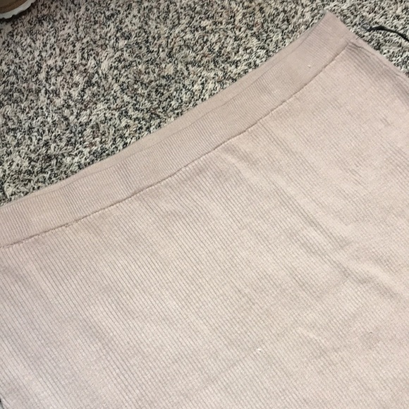 Ava & Viv Ribbed Knit Tan Midi Side Slit Skirt Plus Size 2X & 3X | NWT - Picture 3 of 5